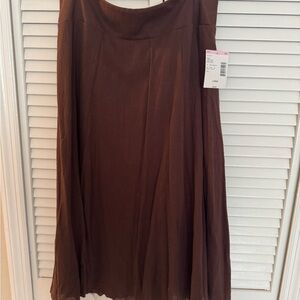 Laura Scott Chocolate A-Line Skirt